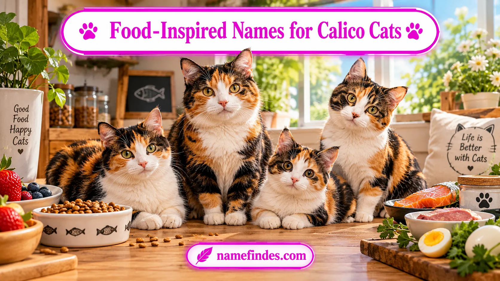 Food-Inspired Names for Calico Cats