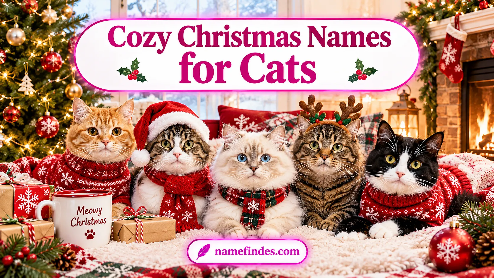 Cozy Christmas Names for Cats