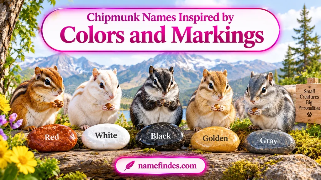 Chipmunk Names Inspired by Colors and Markings