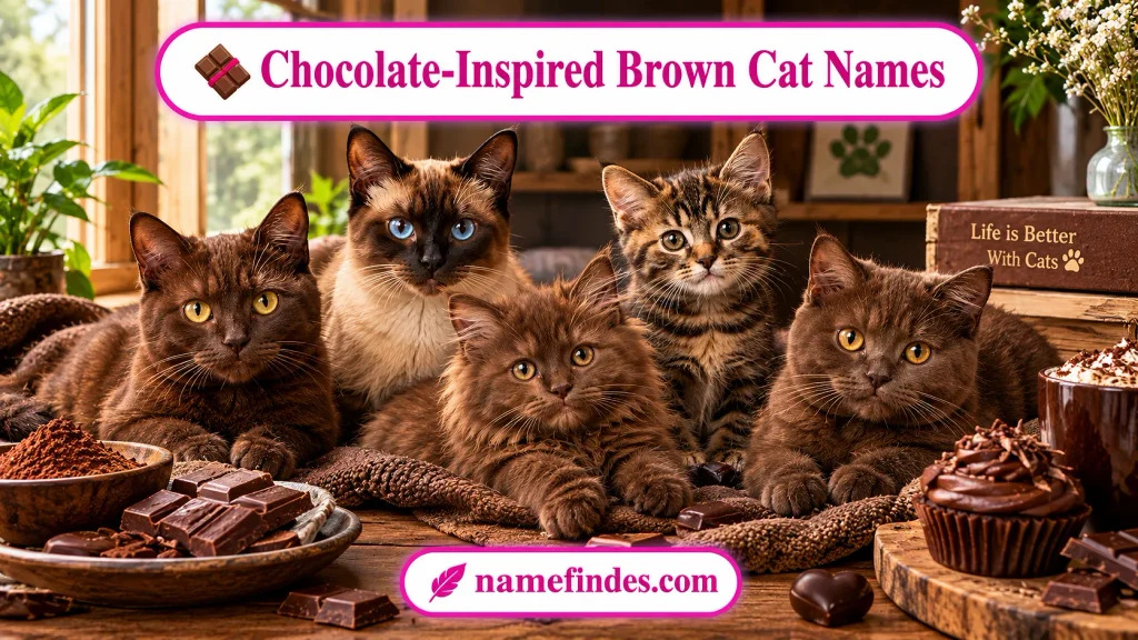 Chocolate-Inspired Brown Cat Names